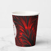Gobelets En Papier Fabuleux 50 Glamour rouge brillant fractal Anniver (Gauche)