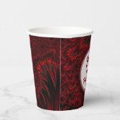 Gobelets En Papier Fabuleux 50 Glamour rouge brillant fractal Anniver (Droite)