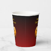 Gobelets En Papier Face Citrouille Halloween (Droite)