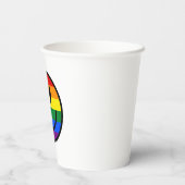 Gobelets En Papier Face souriante arc-en-ciel (Verso)