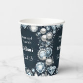 Gobelets En Papier Faire Élégant Gem Bling Denim Et Diamonds Sweet 16 (Verso)