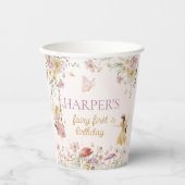 Gobelets En Papier Fairy Garden Anniversaire (Recto)