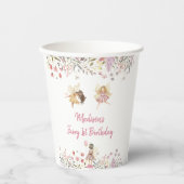 Gobelets En Papier Fairy Garden Boho Fleur sauvage (Recto)