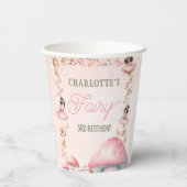 Gobelets En Papier Fairy Mushroom House Pink Birthday Paper cup (Verso)