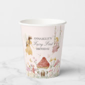 Gobelets En Papier Fairy Premier anniversaire Enchanted Tea Party (Verso)