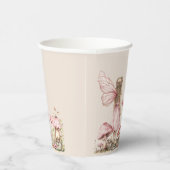 Gobelets En Papier Fairy Premier anniversaire fête Blush rose Personn (Droite)