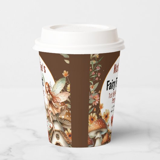 Gobelets En Papier Fairy Premier thème Fille 1er anniversaire fête (Gauche)