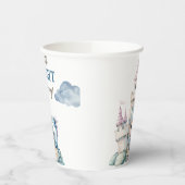 Gobelets En Papier Fairytale Dreamy Dragon Blue Knight Baby shower (Gauche)