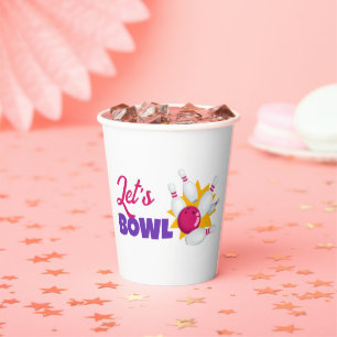 Gobelets En Papier Faisons du Bowling Anniversaire Bowling Enfants