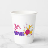 Gobelets En Papier Faisons du Bowling Anniversaire Bowling Enfants (Recto)