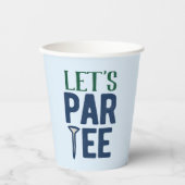 Gobelets En Papier Faisons la fête au golf (Recto)