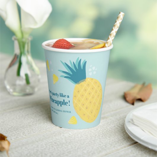 Gobelets En Papier Faisons la fête comme un ananas (Insitu)