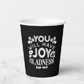 Gobelets En Papier Faith and Happiness – Joy and Gladness Quotes (Verso)