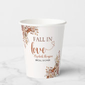 Gobelets En Papier Fall in Love Cute Fall Bridal Shower (Verso)