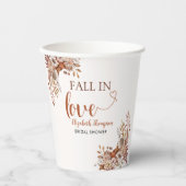 Gobelets En Papier Fall in Love Cute Fall Bridal Shower (Recto)