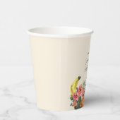 Gobelets En Papier Fall Pink Floral Pumpkins Autumn Birthday Party (Droite)