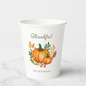 Gobelets En Papier Fall Rustic Pumpkin Thanksgiving Dinner (Recto)