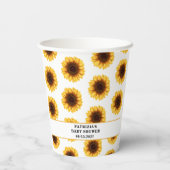 Gobelets En Papier Fall Sunflower Baby Shower (Verso)