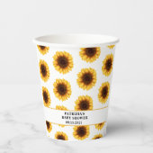 Gobelets En Papier Fall Sunflower Baby Shower (Recto)