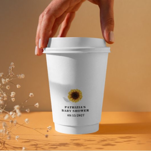 Gobelets En Papier Fall Sunflower Baby Shower