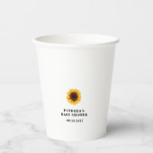 Gobelets En Papier Fall Sunflower Baby Shower (Recto)
