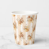 Gobelets En Papier Fall Terracotta Pumpkin Floral Bow Baby Shower (Verso)