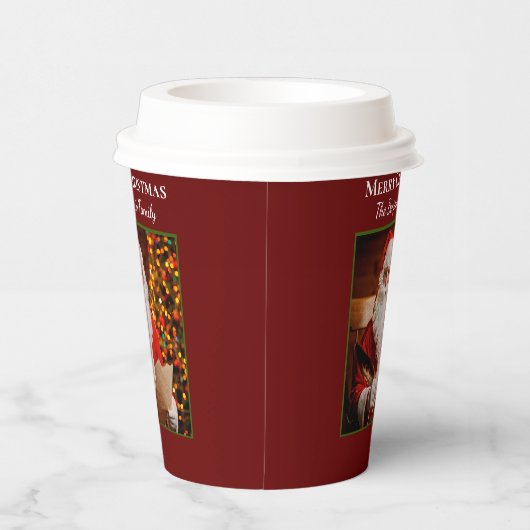 Gobelets En Papier Famille Joyeux Noël Père Noël Personnaliser (Droite)