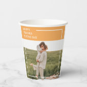 Gobelets En Papier Famille moderne photo et Bon thanksgiving cadeau d (Recto)
