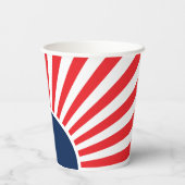 Gobelets En Papier Famille Réunion Monogramme Rouge Blanc Bleu (Verso)