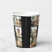 Gobelets En Papier Famille simple moderne Collage photo Monogramme Pa (Droite)