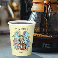 Fantaisie Pastel Chat Féerique Tigré Floral