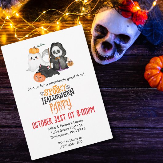 Gobelets En Papier Fantôme Citrouille Grim Faucheuse mignonne Chat no