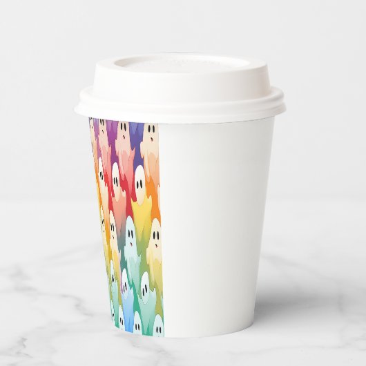 Gobelets En Papier Fantômes arc-en-ciel (Gauche)