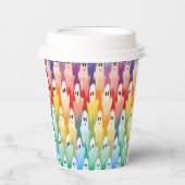 Gobelets En Papier Fantômes arc-en-ciel (Recto)