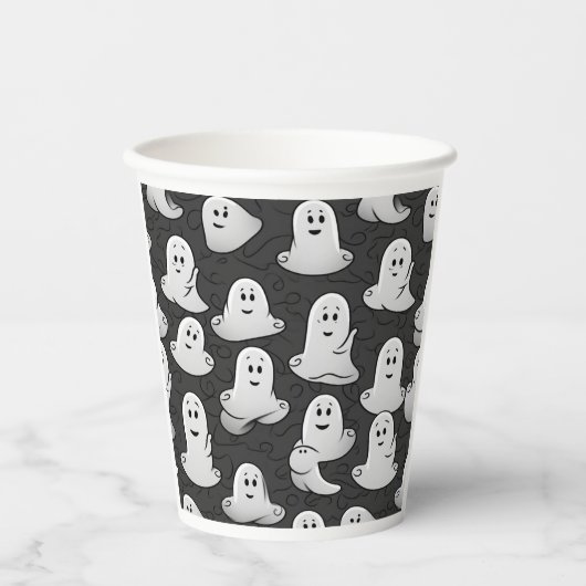 Gobelets En Papier Fantômes conviviaux (Recto)