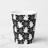 Gobelets En Papier Fantômes mignons | Araignées | Spider Webs Hallowe (Verso)