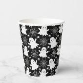 Gobelets En Papier Fantômes mignons | Araignées | Spider Webs Hallowe (Recto)