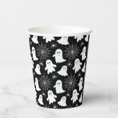 Gobelets En Papier Fantômes mignons | Araignées | Spider Webs Hallowe (Verso)
