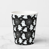 Gobelets En Papier Fantômes mignons | Araignées | Spider Webs Hallowe (Recto)