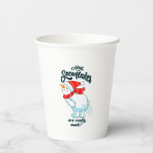 Gobelets En Papier Farer Snowman Comment Les Snowflakes Sont Vraiment (Verso)