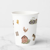 Gobelets En Papier Farm Animals 1st Birthday Party (Verso)