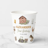 Gobelets En Papier Farm Animals 1st Birthday Party (Recto)