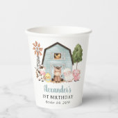 Gobelets En Papier Farm Animals, Cute Animals, Barn, First Birthday (Recto)