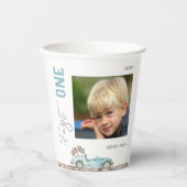 Gobelets En Papier Fast One Photo Anniversaire (Recto)