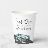 Gobelets En Papier Fast One Race Car First Birthday (Recto)