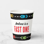 Gobelets En Papier Fast One Race Track Boys fête d'anniversaire (Recto)