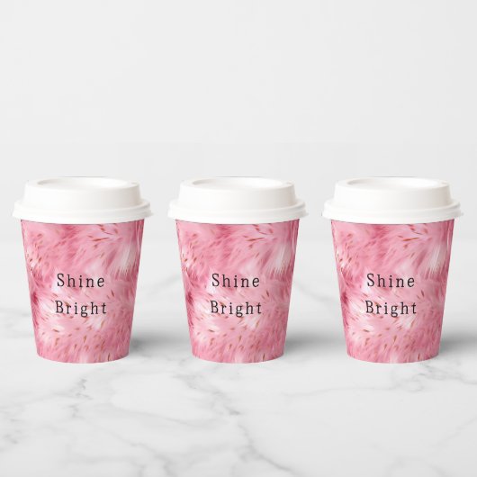 Gobelets En Papier Faux Faux Rose (Multi)