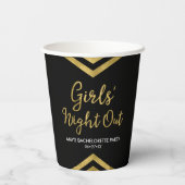 Gobelets En Papier Faux Gold Chevron Night Out (Verso)
