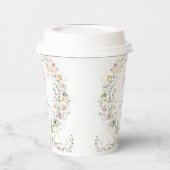 Gobelets En Papier Faveurs de la Fête des mariées de pré Fleur sauvag (Gauche)