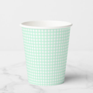Gobelets En Papier Faye et Lauren Pastel En vichy Green